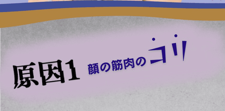 原因1 顔の筋肉のコリ