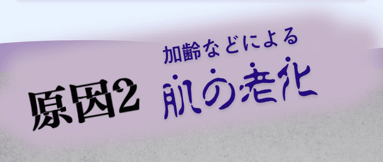 原因2 加齢などによる肌の老化